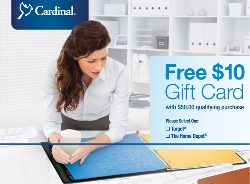Get a $10 Gift Card with Cardinal Office Supplies Purchase.