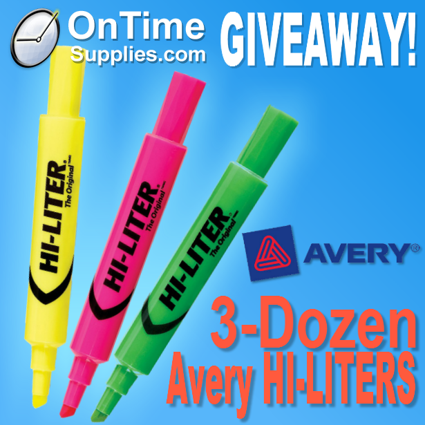 Avery HI-LITER Highlighter Giveaway