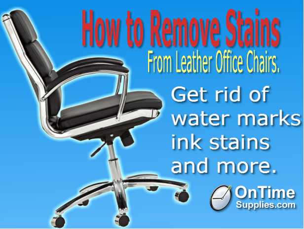 How to remove water stains & more from leather office chairs