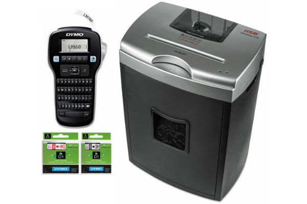 Win a HSM shredder and DYMO Label Maker from OnTimeSupplies.com!